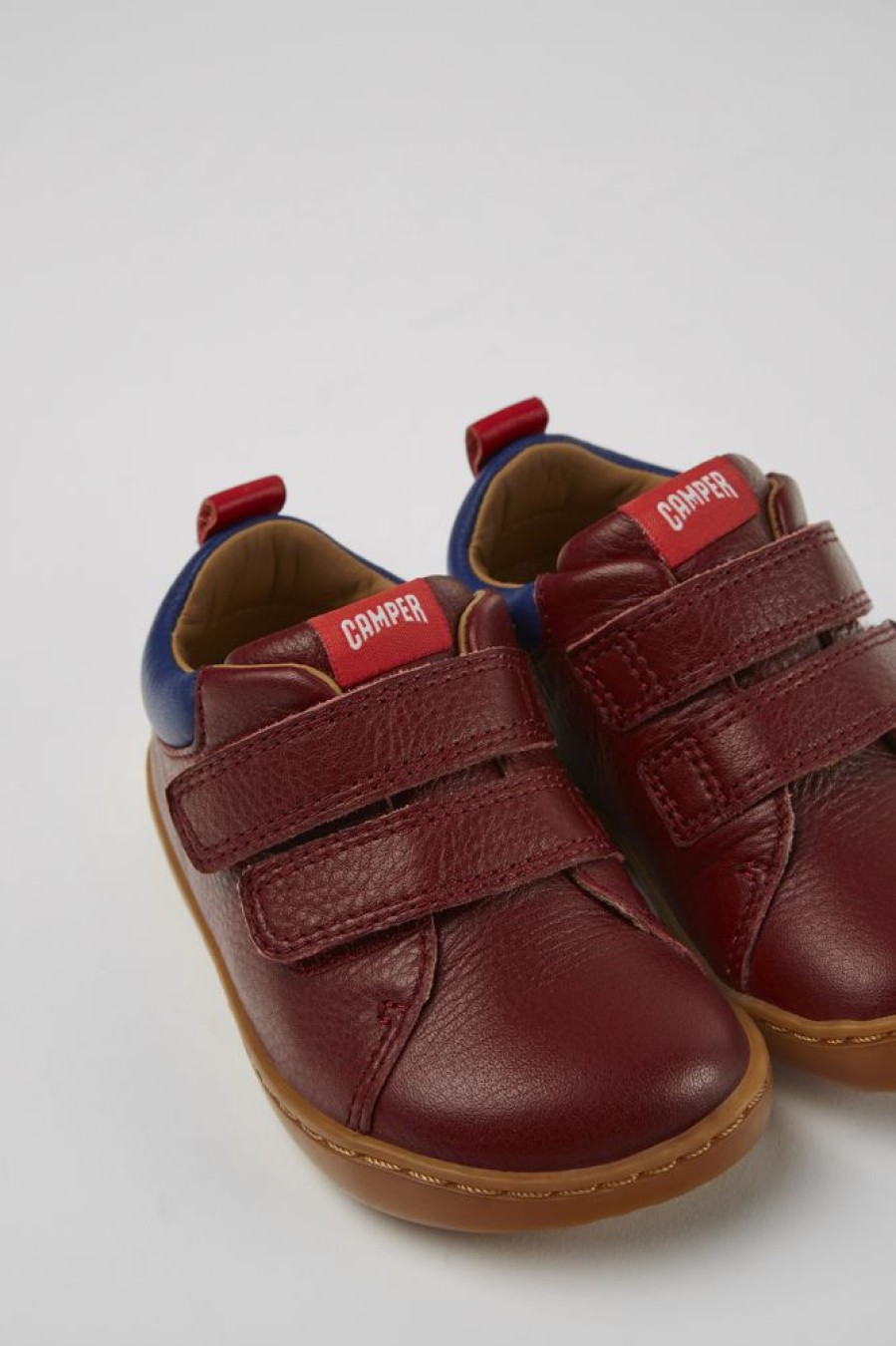 Kinder CamperLab Sneaker | Weinroter Lederschuh