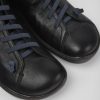 Herren CamperLab Lassige Schuhe | Schwarze Herrenstiefelette Aus Leder