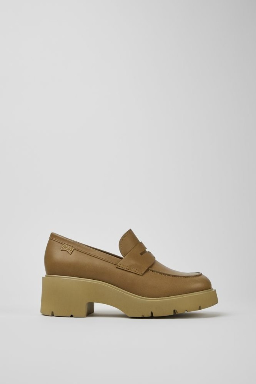 Damen CamperLab Sneaker | Beiger Lederloafer Fur Damen