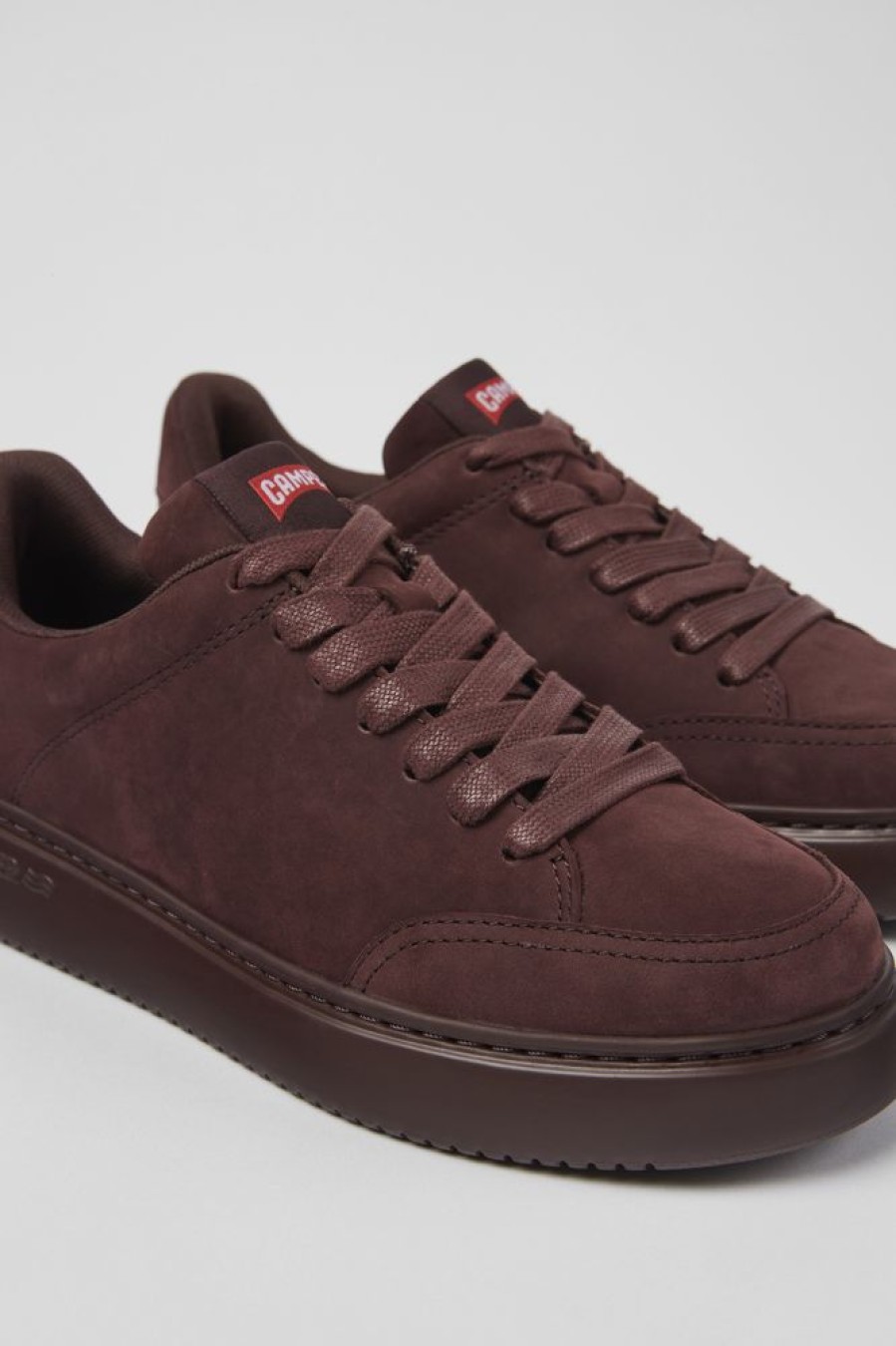 Damen CamperLab Sneaker | Weinroter Damensneaker Aus Nubukleder