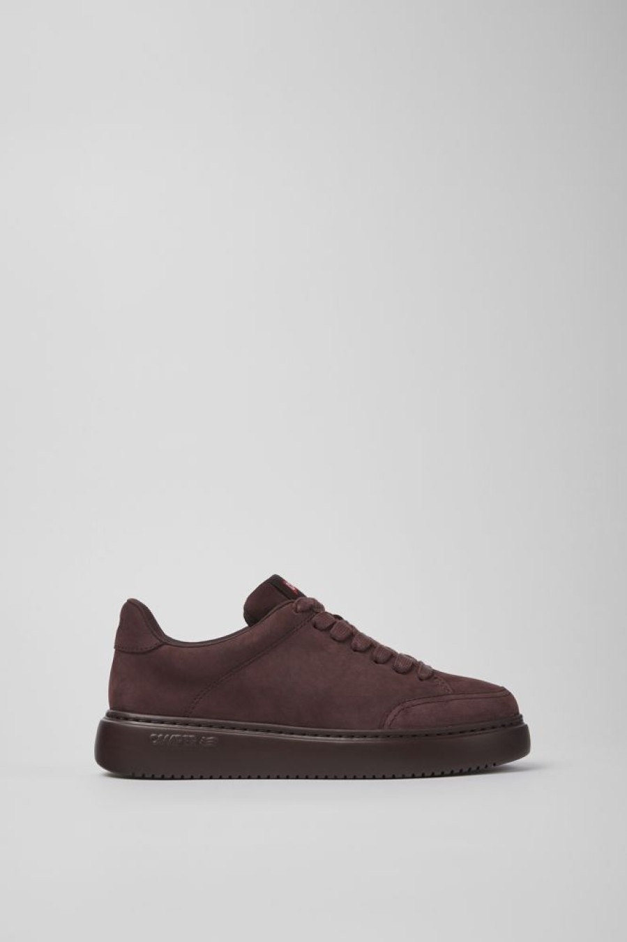 Damen CamperLab Sneaker | Weinroter Damensneaker Aus Nubukleder