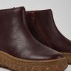 Damen CamperLab Stiefeletten | Weinrote Lederstiefelette