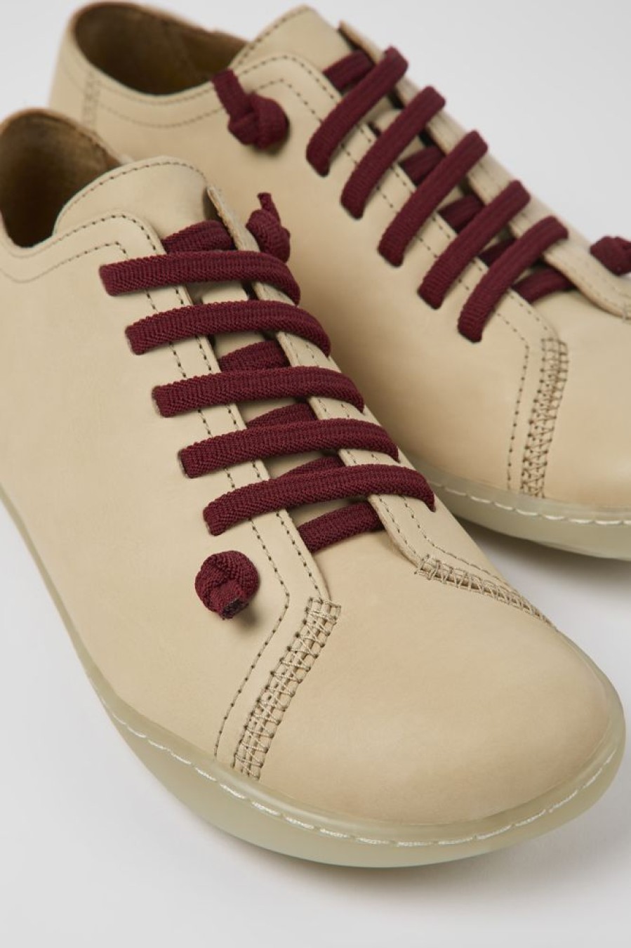 Damen CamperLab Sneaker | Beiger Damenschuh Aus Leder