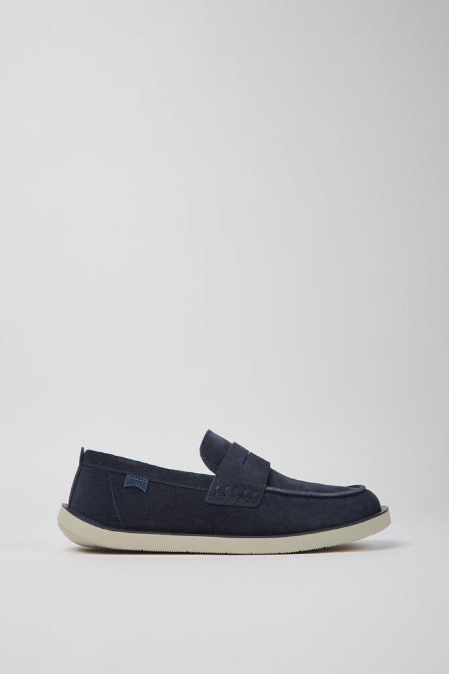 Herren CamperLab Lassige Schuhe | Blauer Herrenschuh Aus Nubukleder