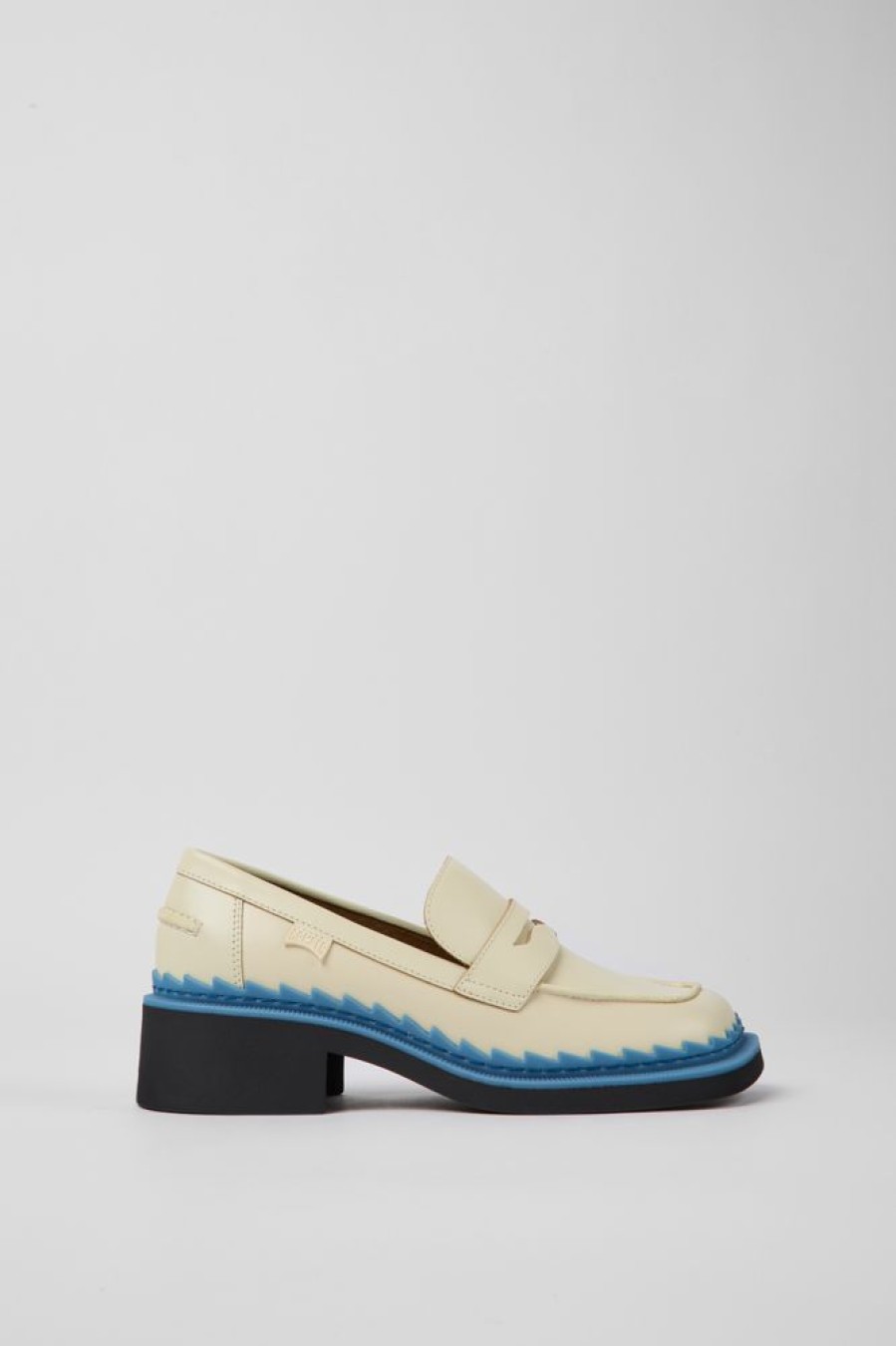 Damen CamperLab Sneaker | Weis-Blauer Lederloafer Fur Damen