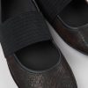 Damen CamperLab Sneaker | Schwarze Damenballerinas Aus Nubukleder