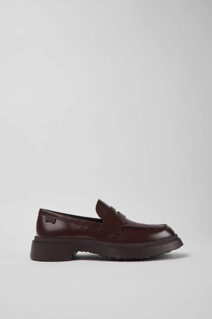 Damen CamperLab Sneaker | Weinroter Damenloafer Aus Leder