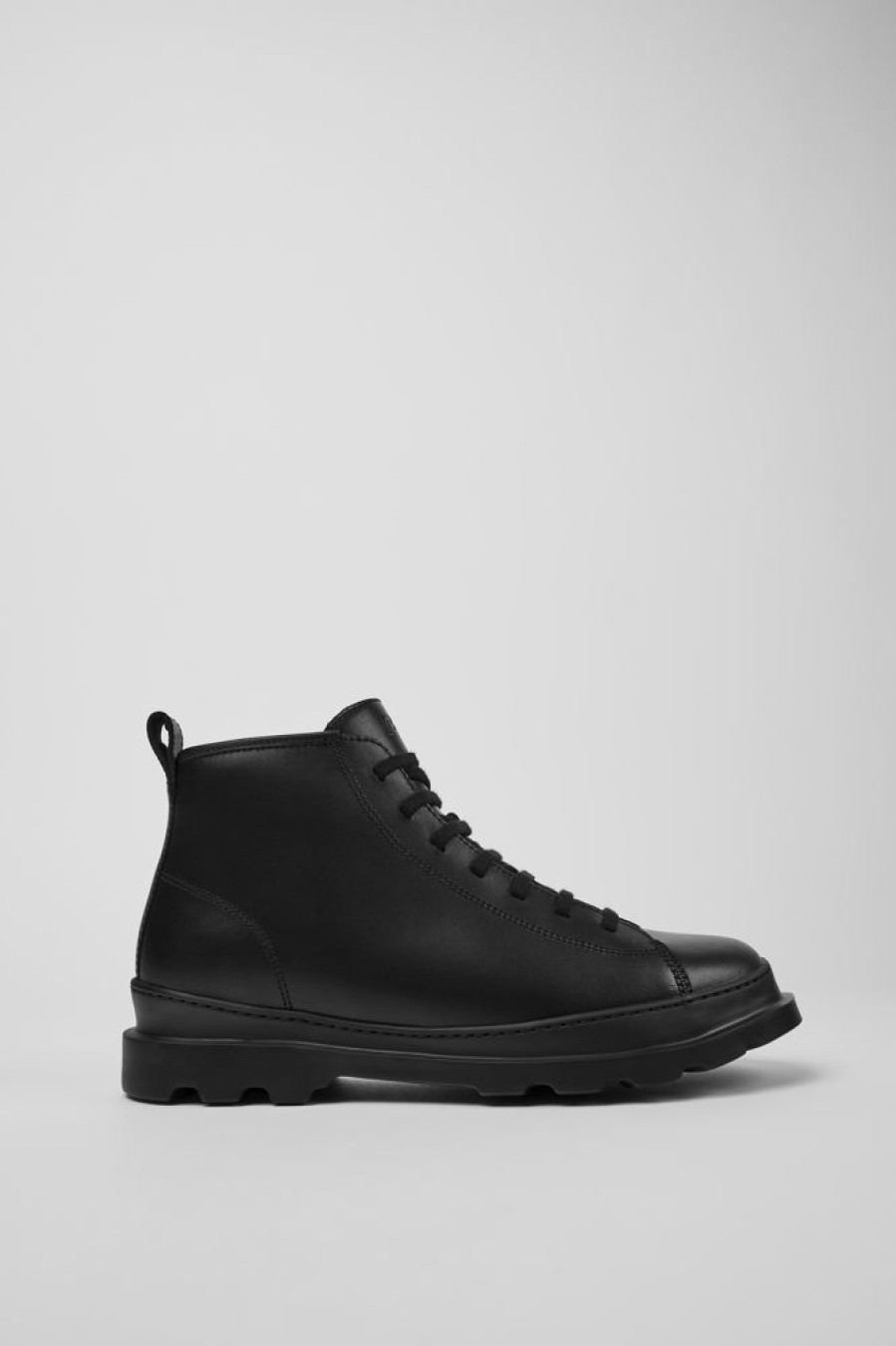 Herren CamperLab Elegante Schuhe | Schwarze Herrenstiefelette Aus Leder