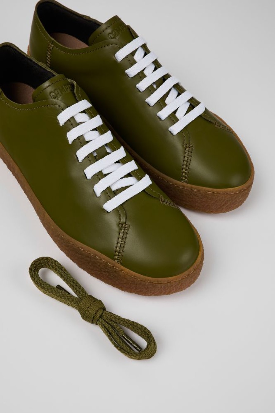 Herren CamperLab Sneaker | Gruner Herrensneaker Aus Leder