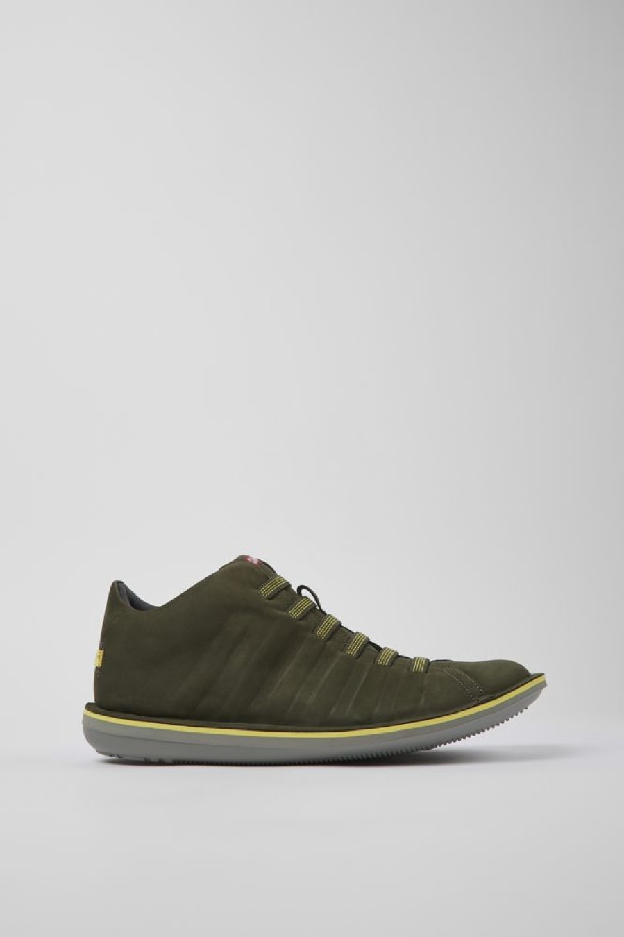 Herren CamperLab Lassige Schuhe | Gruner Sneaker Aus Nubukleder