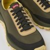 Herren CamperLab Sneaker | Gruner Herrensneaker Aus Textil Und Nubukleder