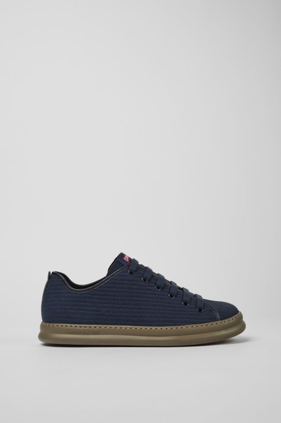 Herren CamperLab Sneaker | Blauer Herrensneaker Aus Leder Und Nubukleder