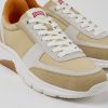 Herren CamperLab Sneaker | Herrensneaker Aus Nubukleder In Beige Und Weis