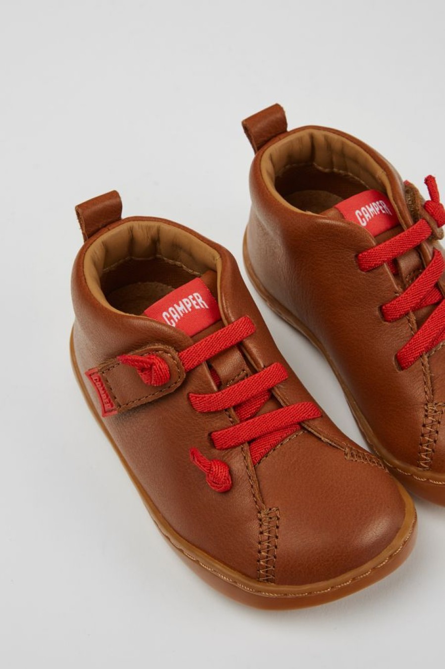 Kinder CamperLab Stiefel | Brauner Lederschuh