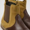 Kinder CamperLab Stiefel | Braune Kinderstiefelette Aus Leder Und Nubukleder