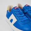 Kinder CamperLab Klettverschluss | Blauer Ledersneaker