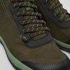 Herren CamperLab Lassige Schuhe | Grungraue Herrenstiefelette Aus Textil