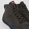 Herren CamperLab Lassige Schuhe | Graue Herrenstiefelette Aus Nubukleder