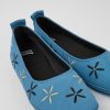 Damen CamperLab Sneaker | Blaue Damenballerinas Aus Nubukleder