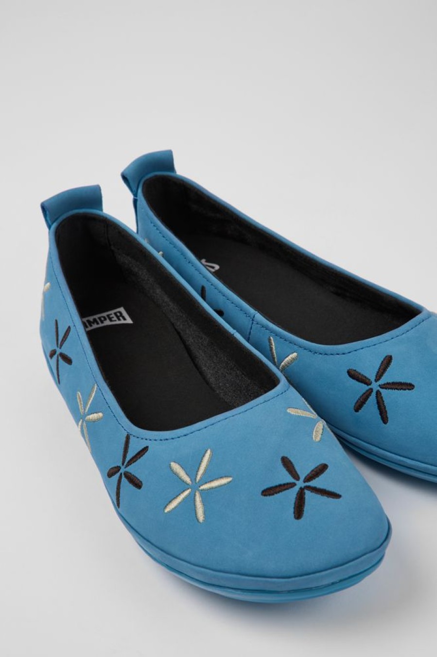 Damen CamperLab Sneaker | Blaue Damenballerinas Aus Nubukleder