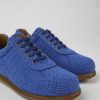 Herren CamperLab Lassige Schuhe | Blauer Herrenschuh Aus Wolle, Viskose Und Leder