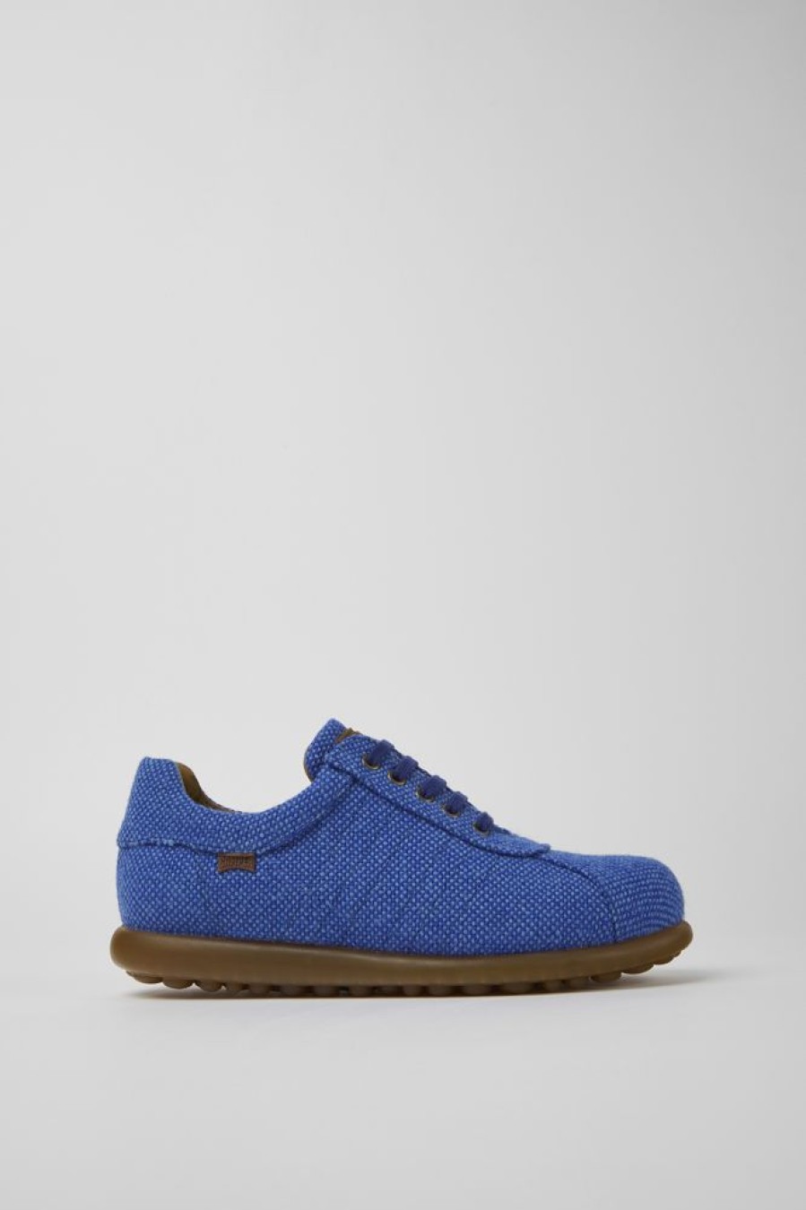 Herren CamperLab Lassige Schuhe | Blauer Herrenschuh Aus Wolle, Viskose Und Leder