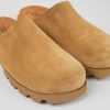 Herren CamperLab Sneaker | Beiger Clog Aus Nubukleder Fur Herren