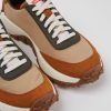 Herren CamperLab Sneaker | Mehrfarbiger Herrensneaker Aus Textil Und Nubukleder