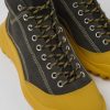 Damen CamperLab Stiefeletten | Grauer Damensneaker Aus Textil Und Nubukleder