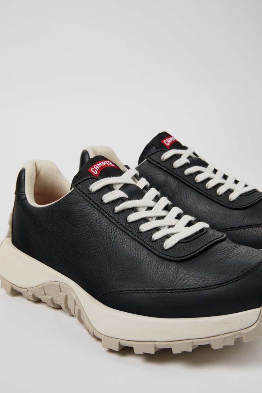 Herren CamperLab Sneaker | Schwarzer Herrensneaker Aus Leder/Textil