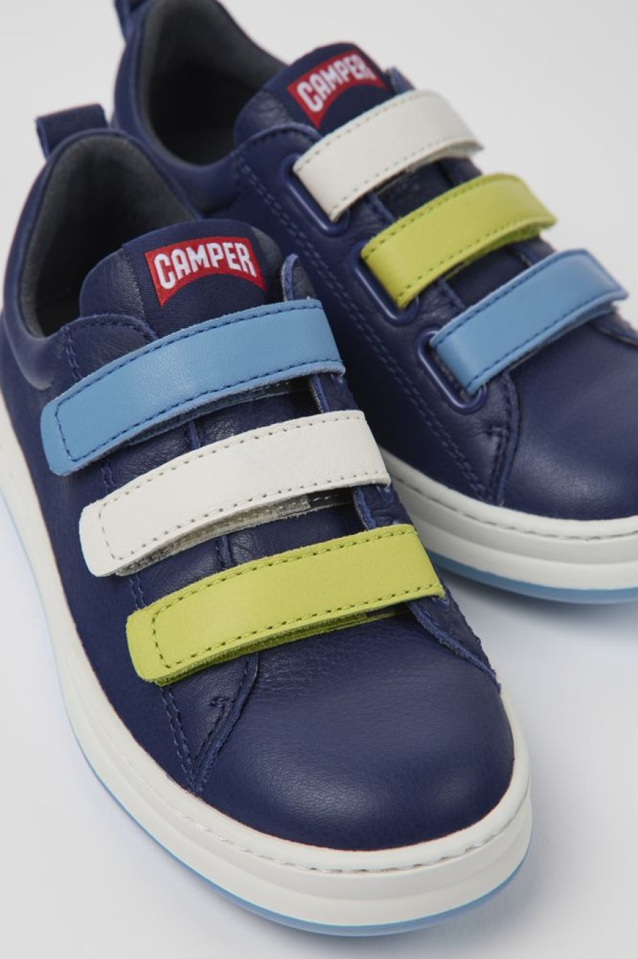 Kinder CamperLab Klettverschluss | Blauer Kindersneaker Aus Leder