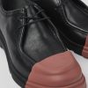 Herren CamperLab Elegante Schuhe | Schwarzer Wallabee-Herrenschuh Aus Leder