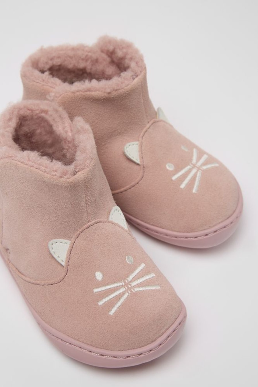 Kinder CamperLab Stiefel | Rosa Stiefel Aus Nubukleder