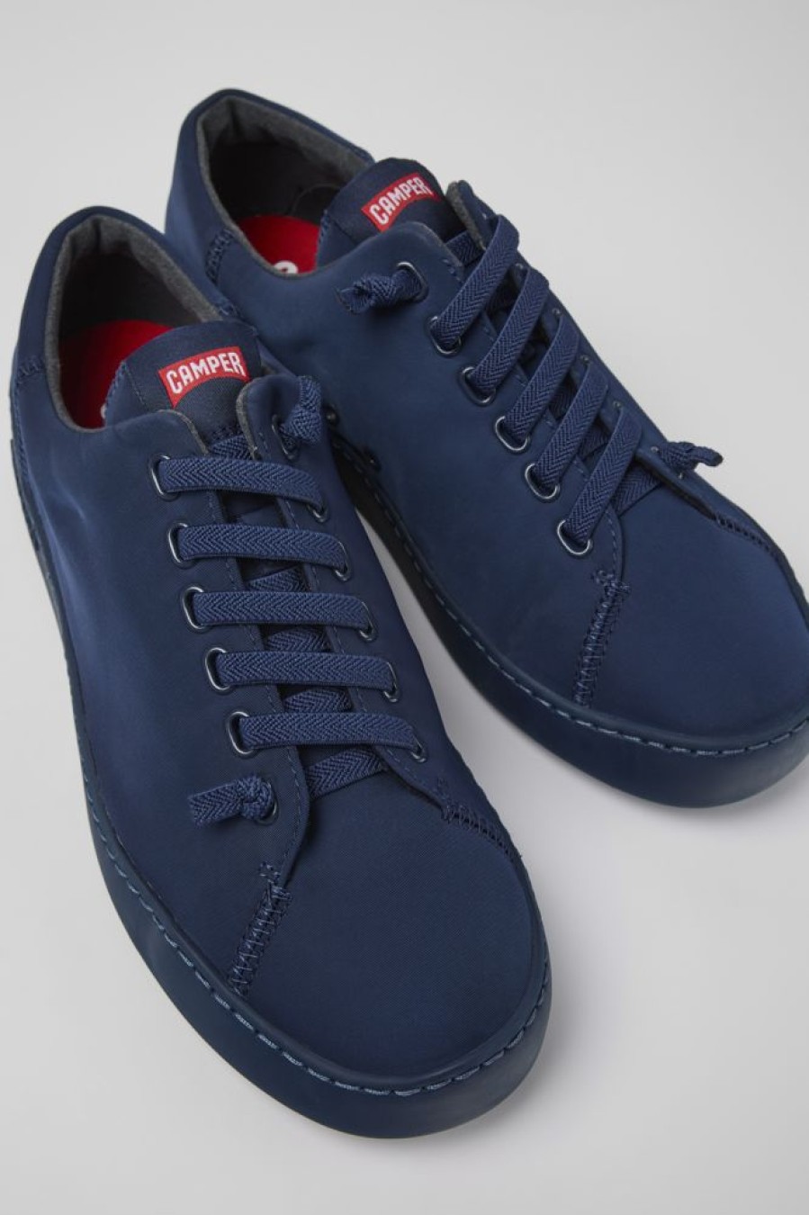 Herren CamperLab Lassige Schuhe | Blauer Herrensneaker Aus Textil