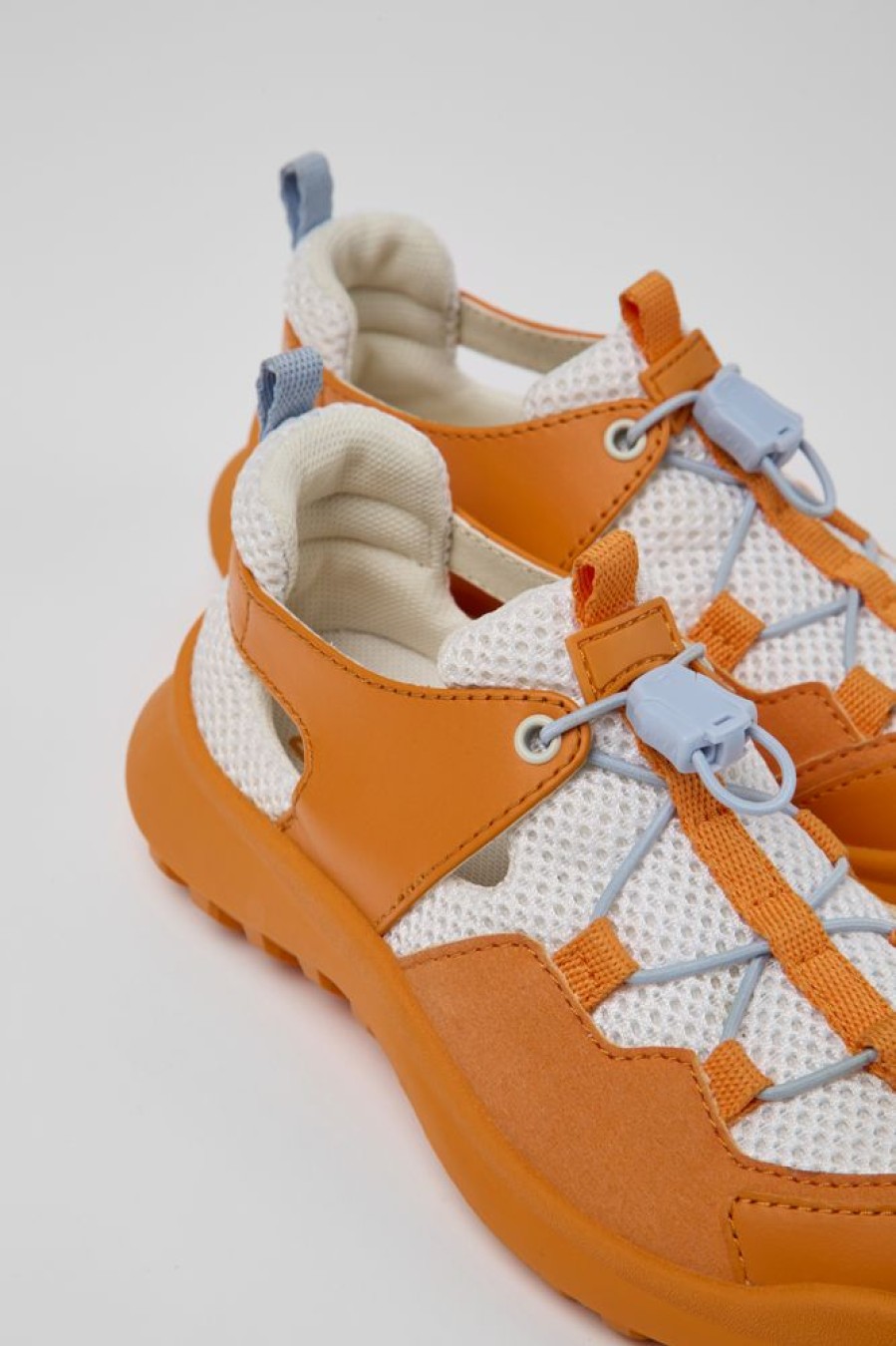 Kinder CamperLab Schnurschuhe | Kindersneaker In Orange Mit Weis