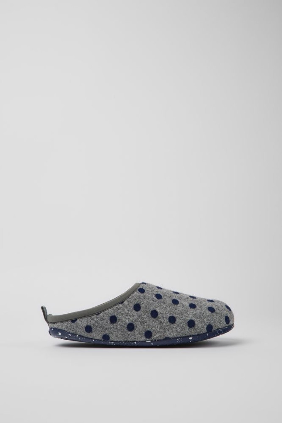 Damen CamperLab Slipper | Damenhausschuh Aus Wolle In Grau Und Blau