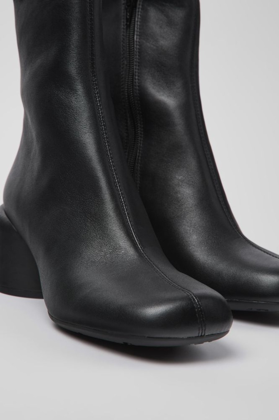 Damen CamperLab Stiefeletten | Schwarzer Damenstiefel Aus Leder