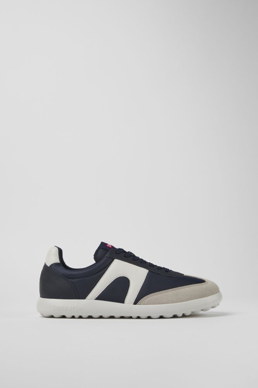 Herren CamperLab Sneaker | Blauer Herrensneaker Aus Leder Und Textil