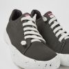 Herren CamperLab Lederfreie Schuhe | Grauer Herrensneaker Aus Textil