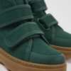 Kinder CamperLab Stiefel | Grune Kinderstiefelette Aus Leder Und Textil