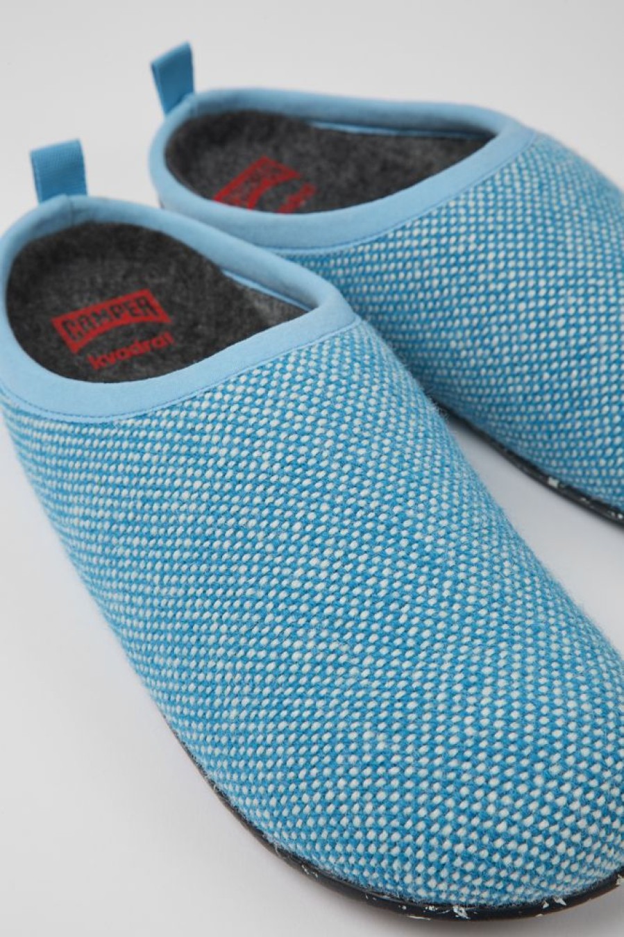 Damen CamperLab Slipper | Blauer Damenhausschuh Aus Wolle Und Viskose