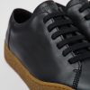 Herren CamperLab Lassige Schuhe | Schwarzer Herrenschuh Aus Leder