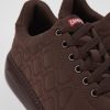 Herren CamperLab Lassige Schuhe | Weinroter Herrensneaker Aus Textil