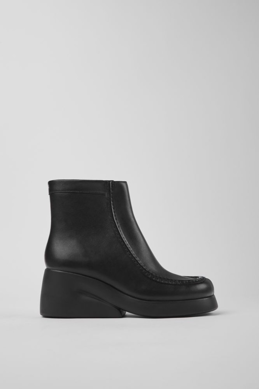 Damen CamperLab Stiefeletten | Schwarzer Damenstiefel Aus Leder