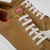 Herren CamperLab Lassige Schuhe | Brauner Herrensneaker Aus Leder