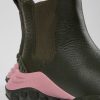 Damen CamperLab Stiefeletten | Grune Stiefelette Aus Verantwortungsvollem Leder