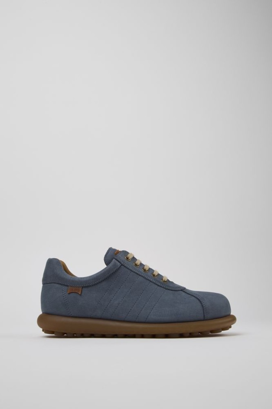 Herren CamperLab Lassige Schuhe | Blauer Oxfordsneaker Aus Nubukleder Fur Herren