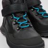 Kinder CamperLab Stiefel | Schwarze Kinderstiefelette Aus Leder Und Textil