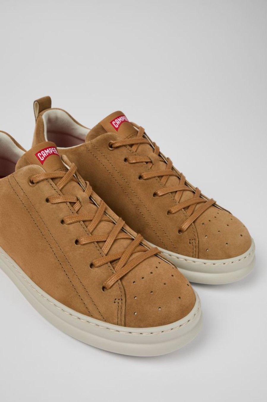 Herren CamperLab Sneaker | Brauner Herrensneaker Aus Nubukleder