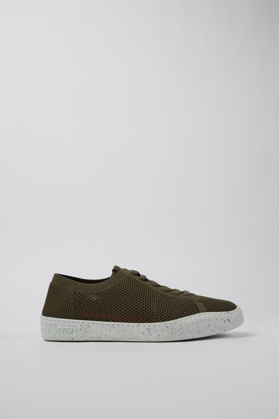 Herren CamperLab Lederfreie Schuhe | Gruner Herrensneaker Aus Textil